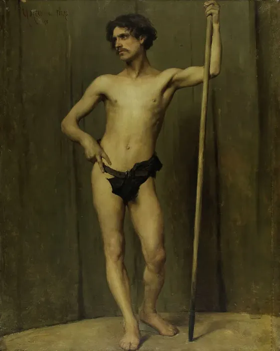 Framed Print : Figure study from live model (competition for the Prix de Rome), 1878. Creator: Georges Moreau de Tours Framed Print : Figure study from live model (competition for the Prix de Rome), 1878. Creator: Georges Moreau de Tours