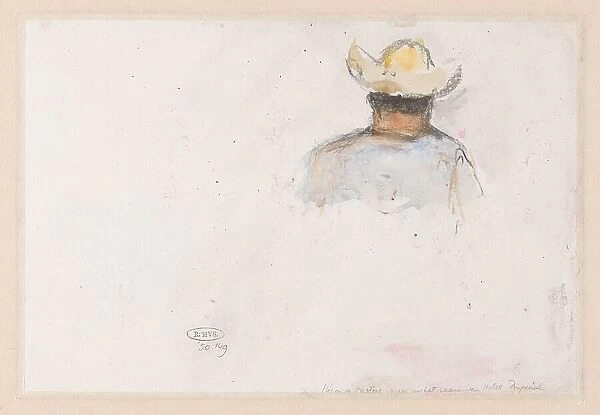 Figure study of a man in a hat, 1902. Creator: Carel Nicolaas Storm
