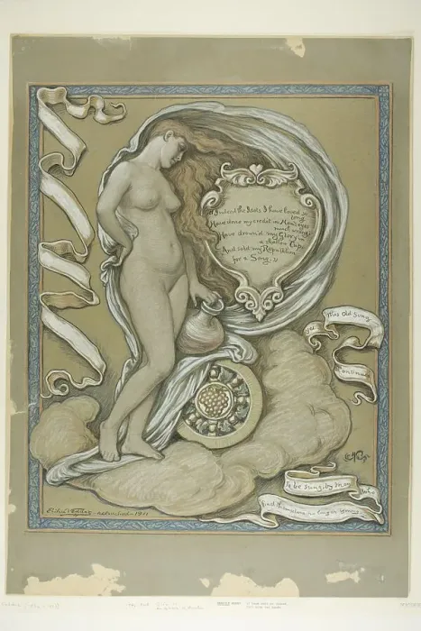 Framed Print : Figure Study for Rubaiyat of Omar Khayyam, c.1884, reworked 1911. Creator: Elihu Vedder Framed Print : Figure Study for Rubaiyat of Omar Khayyam, c.1884, reworked 1911. Creator: Elihu Vedder