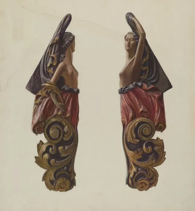 Framed Print : Figurehead, 1935 / 1942. Creator: Elizabeth Moutal Framed Print : Figurehead, 1935 / 1942. Creator: Elizabeth Moutal