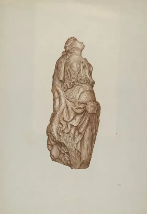 Framed Print : Figurehead, 1935 / 1942. Creator: Flora Merchant Framed Print : Figurehead, 1935 / 1942. Creator: Flora Merchant