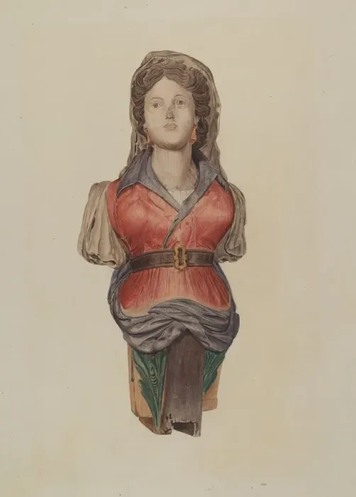 Framed Print : Figurehead, 1935 / 1942. Creator: John Sullivan Framed Print : Figurehead, 1935 / 1942. Creator: John Sullivan