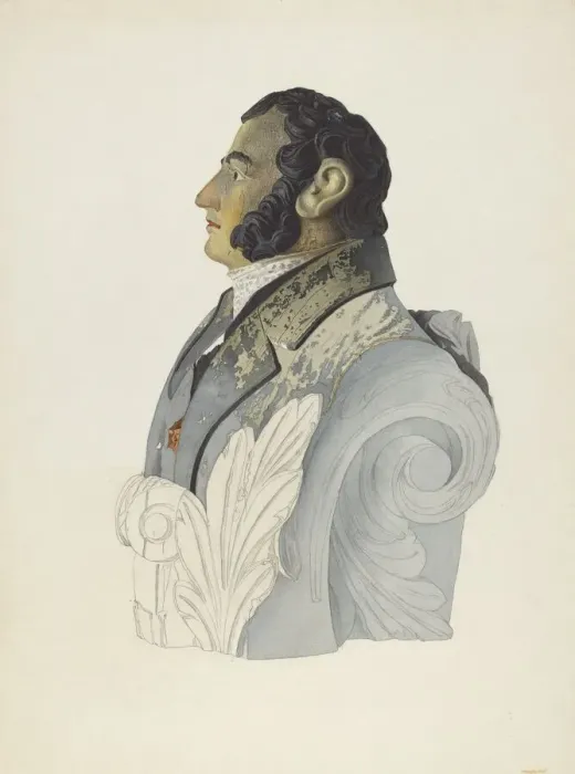 Framed Print : Figurehead, 1935 / 1942. Creator: John W Kelleher Framed Print : Figurehead, 1935 / 1942. Creator: John W Kelleher