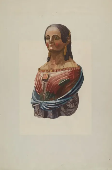 Framed Print : Figurehead, 1935 / 1942. Creator: Unknown Framed Print : Figurehead, 1935 / 1942. Creator: Unknown