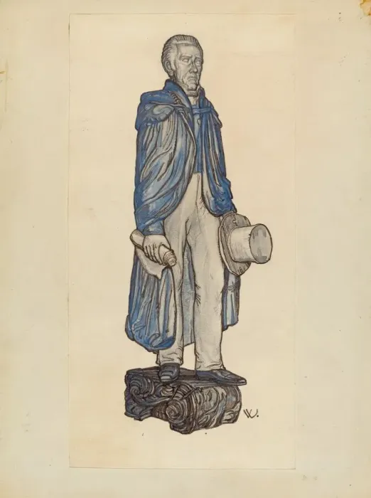 Framed Print : Figurehead: Andrew Jackson, c. 1938. Creator: Elizabeth Fairchild Framed Print : Figurehead: Andrew Jackson, c. 1938. Creator: Elizabeth Fairchild