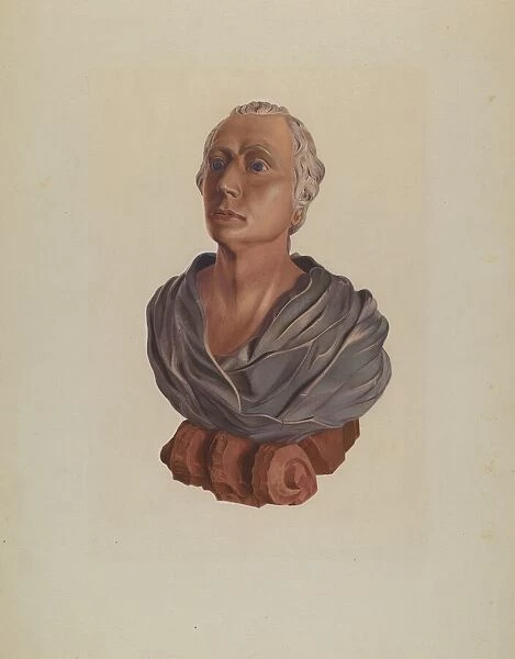 Figurehead: Bust of Washington, c. 1937. Creator: Betty Fuerst