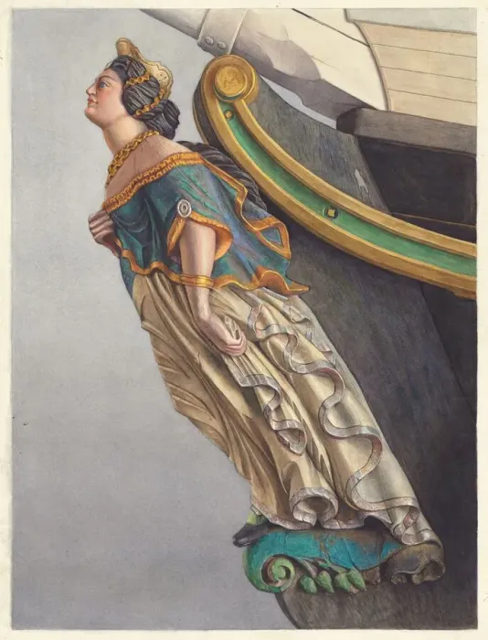 Framed Print : Figurehead, c. 1937. Creator: Elizabeth Moutal Framed Print : Figurehead, c. 1937. Creator: Elizabeth Moutal