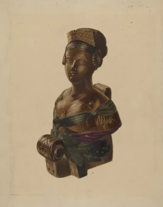 Framed Print : Figurehead, c. 1937. Creator: Louis Plogsted Framed Print : Figurehead, c. 1937. Creator: Louis Plogsted