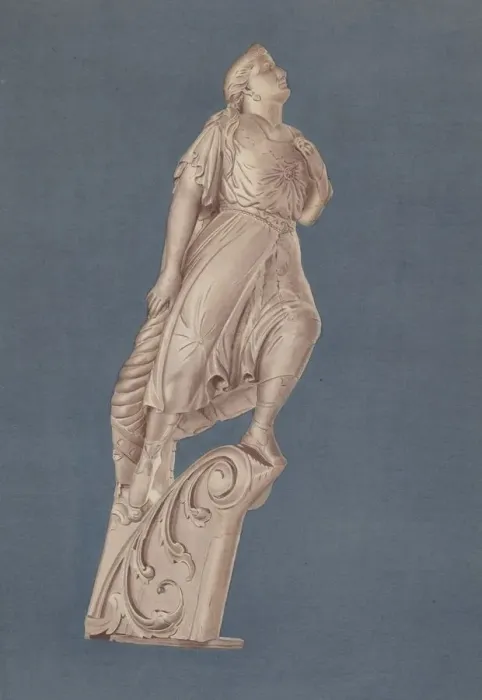 Framed Print : Figurehead from Empress, c. 1938. Creator: Lucille Chabot Framed Print : Figurehead from Empress, c. 1938. Creator: Lucille Chabot