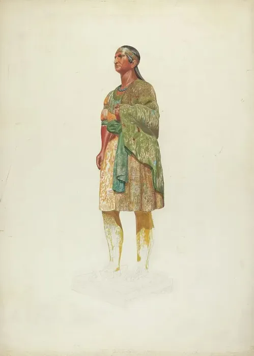 Framed Print : Figurehead: Indian, 1935 / 1942. Creator: Hazel Hyde Framed Print : Figurehead: Indian, 1935 / 1942. Creator: Hazel Hyde
