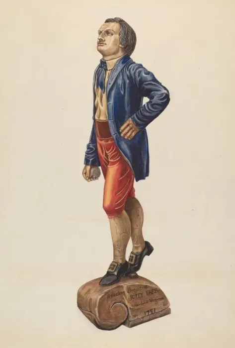 Framed Print : Figurehead: Jolly Tar'. Creator: Mary E Humes Framed Print : Figurehead: Jolly Tar'. Creator: Mary E Humes
