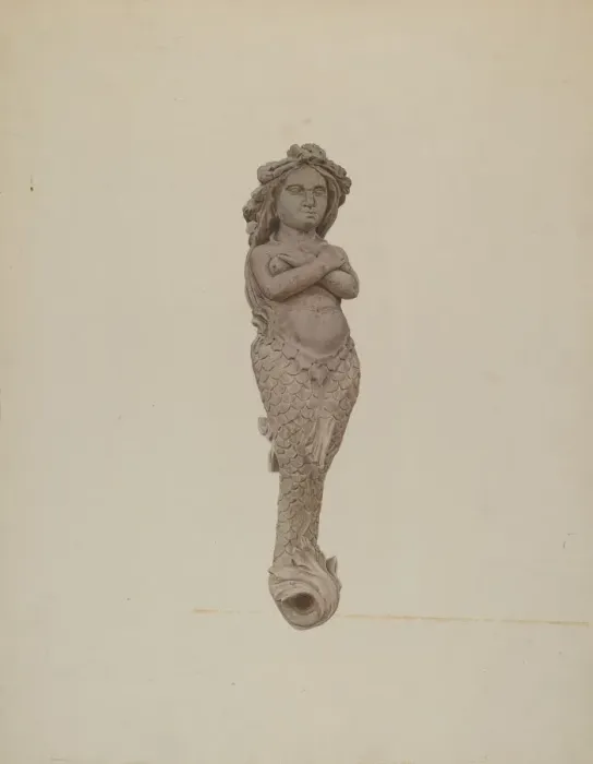Framed Print : Figurehead: Mermaid, c. 1942. Creator: Lucille Chabot Framed Print : Figurehead: Mermaid, c. 1942. Creator: Lucille Chabot