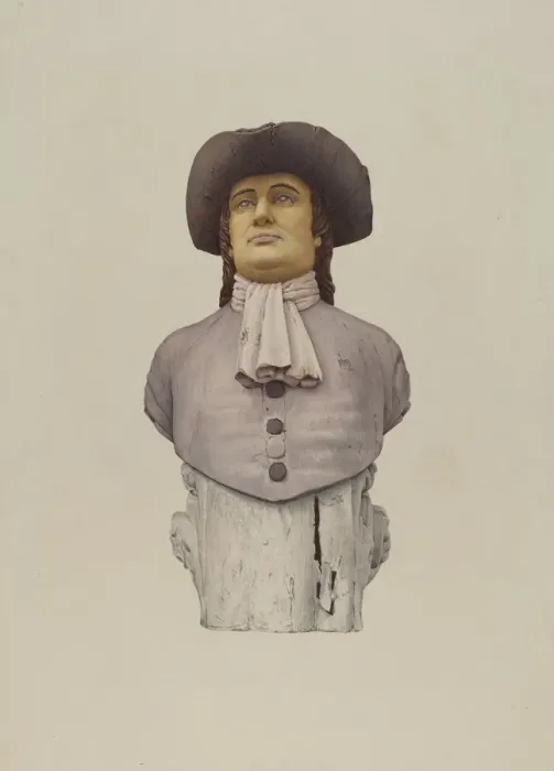 Framed Print : Figurehead: Quaker, 1935 / 1942. Creator: Unknown Framed Print : Figurehead: Quaker, 1935 / 1942. Creator: Unknown