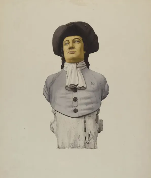 Framed Print : Figurehead: Quaker, c. 1939. Creator: Elizabeth Moutal Framed Print : Figurehead: Quaker, c. 1939. Creator: Elizabeth Moutal