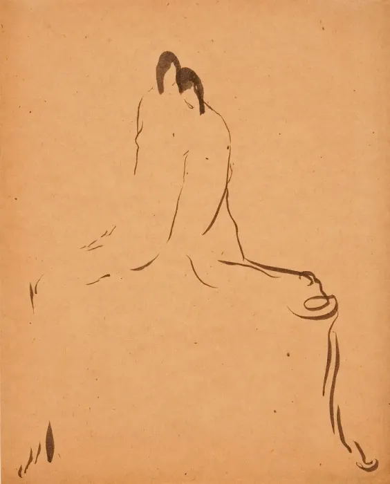Framed Print : Two Figures, c. 1908. Creator: Gaston Lachaise Framed Print : Two Figures, c. 1908. Creator: Gaston Lachaise