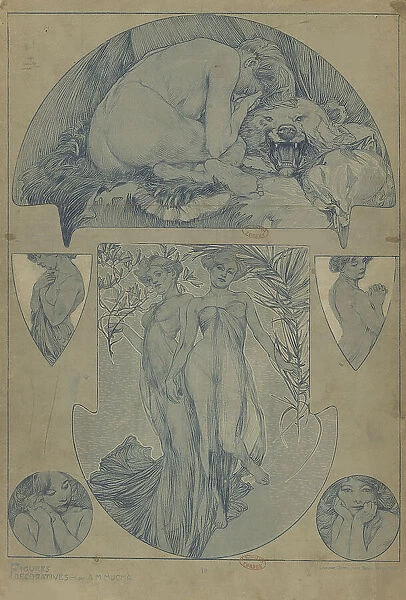 Figures décoratives, 1902. Creator: Mucha, Alfons Marie (1860-1939)