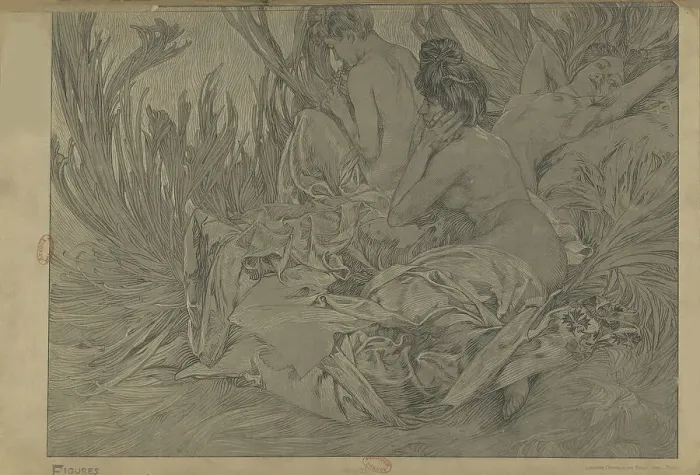 Framed Print : Figures décoratives, 1902. Creator: Mucha, Alfons Marie (1860-1939) Framed Print : Figures décoratives, 1902. Creator: Mucha, Alfons Marie (1860-1939)