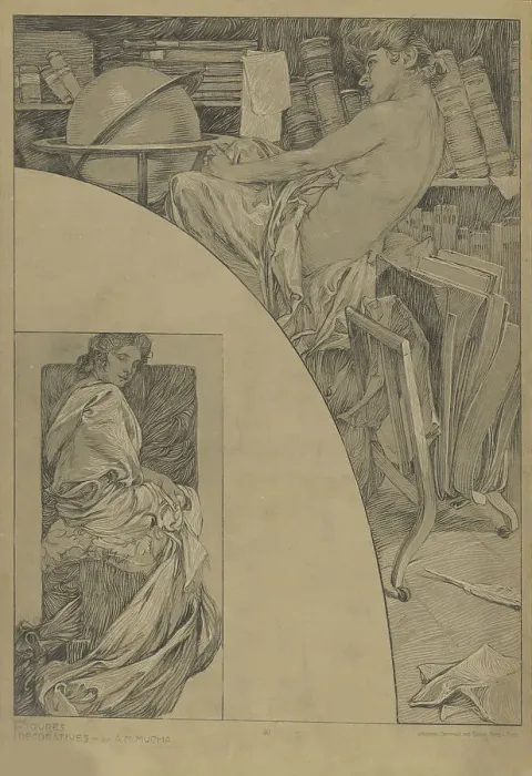 Framed Print : Figures décoratives, 1902. Creator: Mucha, Alfons Marie (1860-1939) Framed Print : Figures décoratives, 1902. Creator: Mucha, Alfons Marie (1860-1939)