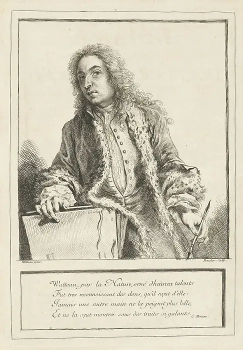 Framed Print : Figures de différents caractères, de Paysages, et d'Etudes dessinées d'après nature... c. 1726. Creator: Various Artists after Antoine Watteau Framed Print : Figures de différents caractères, de Paysages, et d'Etudes dessinées d'après nature... c. 1726. Creator: Various Artists after Antoine Watteau