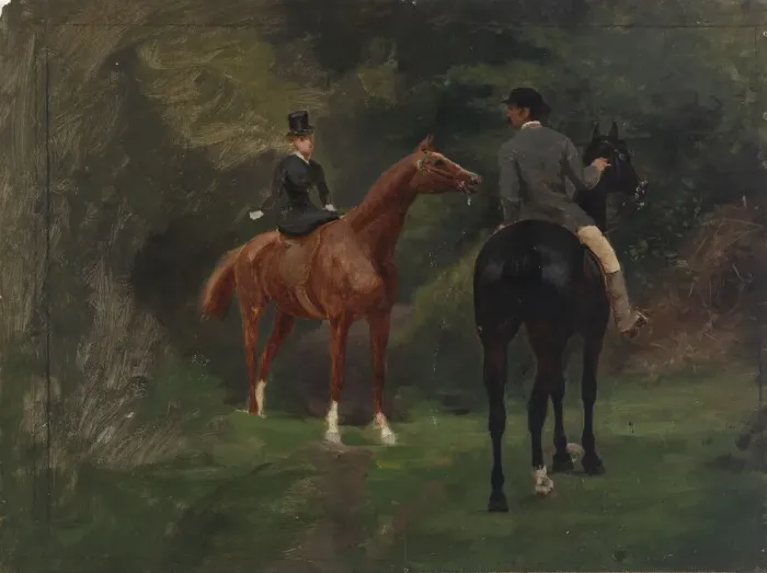 Framed Print : Figures on Horseback, n. d. Creator: Eliphalet Frazer Andrews Framed Print : Figures on Horseback, n. d. Creator: Eliphalet Frazer Andrews