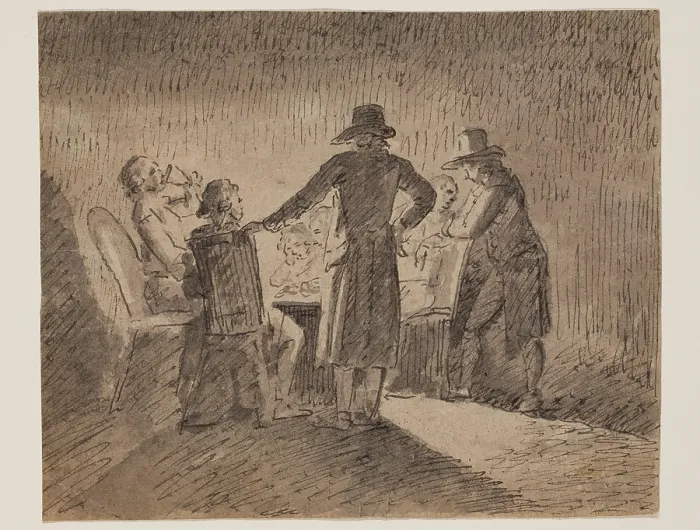 Framed Print : Figures in Interior, between 1745 and 1790. Creator: Gottlieb Welte Framed Print : Figures in Interior, between 1745 and 1790. Creator: Gottlieb Welte
