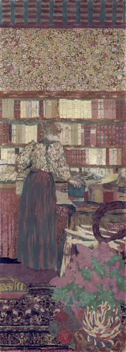 Framed Print : Figures in an interior. The choice of books, 1896. Creator: Edouard Vuillard Framed Print : Figures in an interior. The choice of books, 1896. Creator: Edouard Vuillard
