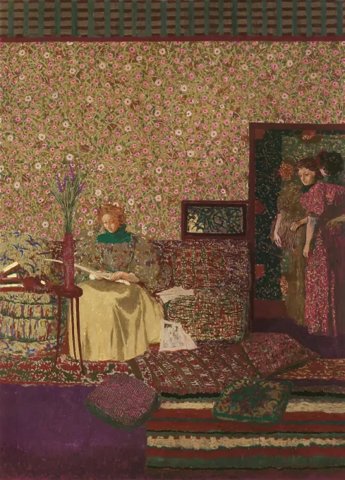 Framed Print : Figures in an interior. Intimacy, 1896. Creator: Edouard Vuillard Framed Print : Figures in an interior. Intimacy, 1896. Creator: Edouard Vuillard