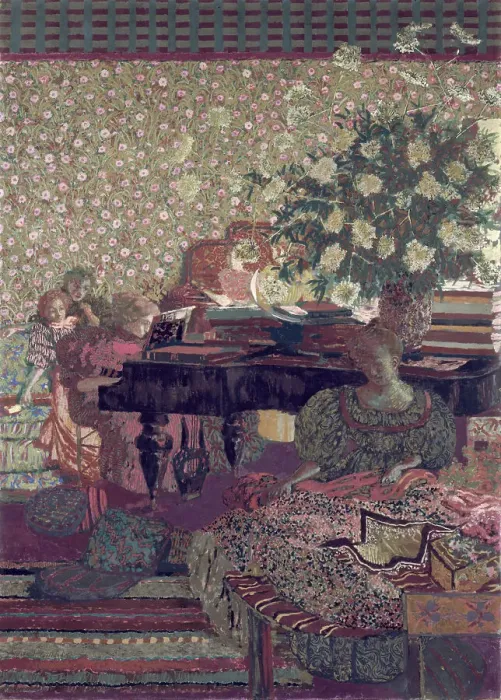 Framed Print : Figures in an interior. Music, 1896. Creator: Edouard Vuillard Framed Print : Figures in an interior. Music, 1896. Creator: Edouard Vuillard