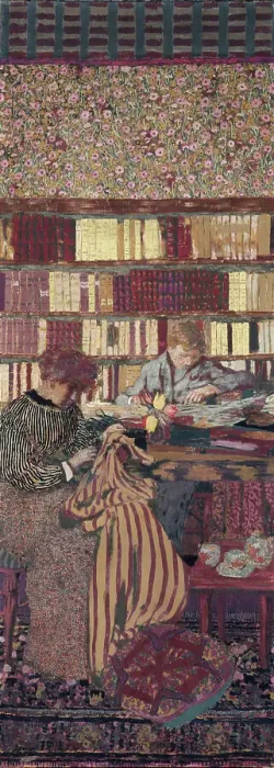 Framed Print : Figures in an interior. Work, 1896. Creator: Edouard Vuillard