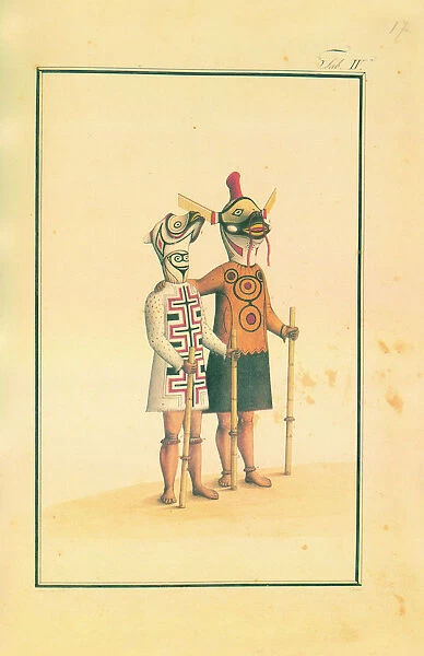 Two figures with masks, 1787
