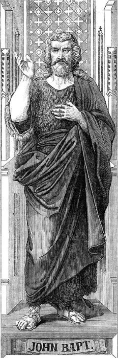 Framed Print : Figures prepared by Baron von Hess for a painted window in Glasgow Cathedral: John the Baptist, 1862 Creator: Unknown Framed Print : Figures prepared by Baron von Hess for a painted window in Glasgow Cathedral: John the Baptist, 1862 Creator: Unknown