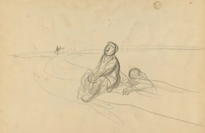 Framed Print : Two Figures on a Road, c. 1919. Creator: Jean Louis Forain (French, 1852-1931) Framed Print : Two Figures on a Road, c. 1919. Creator: Jean Louis Forain (French, 1852-1931)