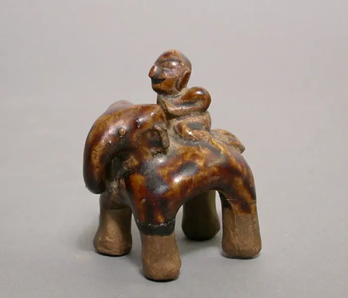 Framed Print : Figurine of Elephant and Rider, 14th / 15th century. Creator: Unknown Framed Print : Figurine of Elephant and Rider, 14th / 15th century. Creator: Unknown