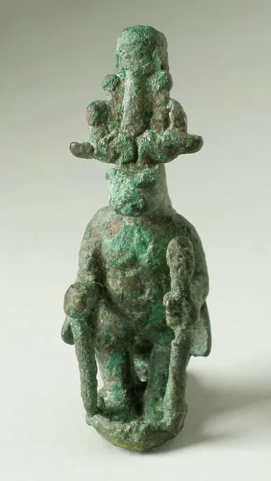 Framed Print : Figurine of a Syncretic Dwarf-Cobra-Hawk God, Late Period-Ptolemaic Period (664-30 BCE). Creator: Unknown Framed Print : Figurine of a Syncretic Dwarf-Cobra-Hawk God, Late Period-Ptolemaic Period (664-30 BCE). Creator: Unknown