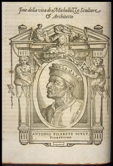 Framed Print : Filarete (Antonio di Pietro Averlino). From: Giorgio Vasari, The Lives of the Most Framed Print : Filarete (Antonio di Pietro Averlino). From: Giorgio Vasari, The Lives of the Most