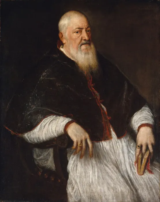 Framed Print : Filippo Archinto (born about 1500, died 1558), Archbishop of Milan, mid-1550s. Creator: Titian Framed Print : Filippo Archinto (born about 1500, died 1558), Archbishop of Milan, mid-1550s. Creator: Titian