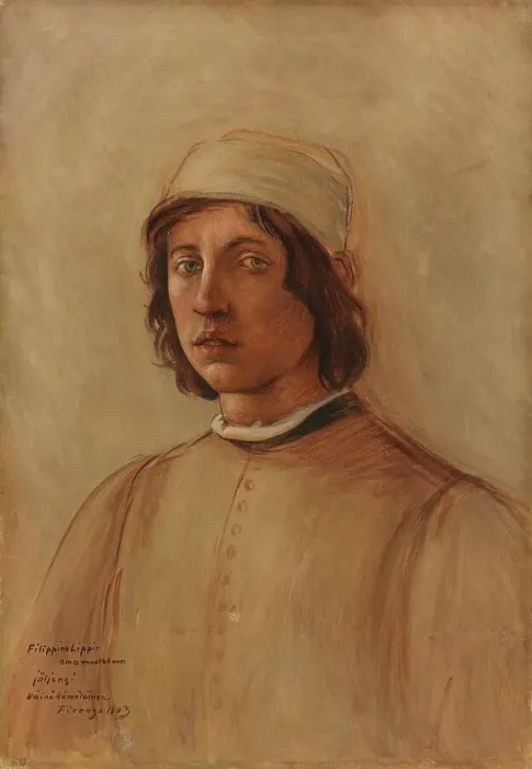 Framed Print : Filippo Lippi's Self-Portrait, copy, 1903. Creator: Vaino Hamalainen Framed Print : Filippo Lippi's Self-Portrait, copy, 1903. Creator: Vaino Hamalainen