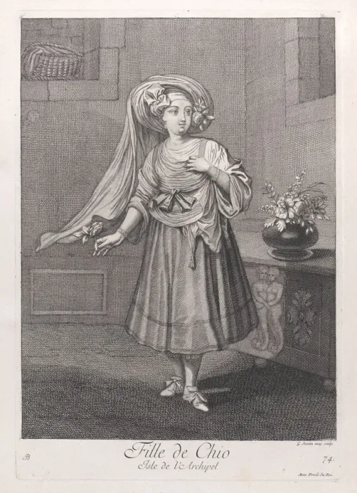 Framed Print : Fille de Chio, Isle de l Archipel, 1714-15. Creator: Unknown Framed Print : Fille de Chio, Isle de l Archipel, 1714-15. Creator: Unknown