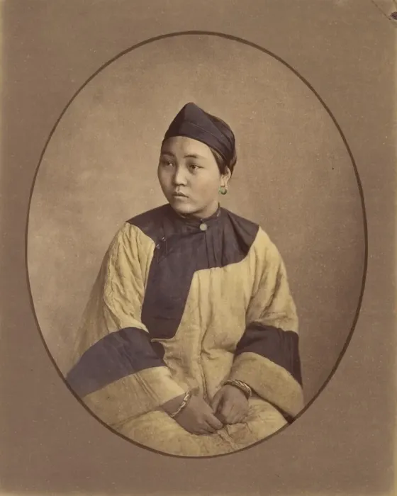 Framed Print : Fille de Lanxchow, 1870s. Creator: Baron Raimund von Stillfried Framed Print : Fille de Lanxchow, 1870s. Creator: Baron Raimund von Stillfried
