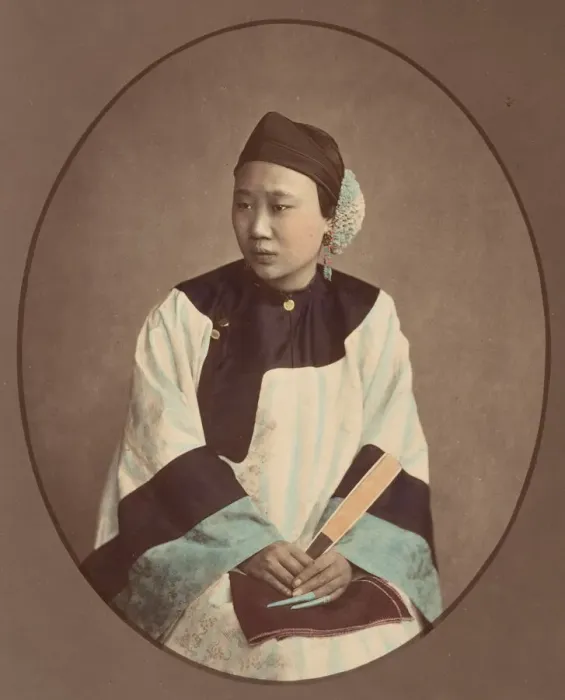 Framed Print : Fille de Lanxchow, 1870s. Creator: Baron Raimund von Stillfried Framed Print : Fille de Lanxchow, 1870s. Creator: Baron Raimund von Stillfried