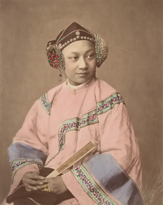 Framed Print : Fille de Lanxchow, 1870s. Creator: Baron Raimund von Stillfried Framed Print : Fille de Lanxchow, 1870s. Creator: Baron Raimund von Stillfried