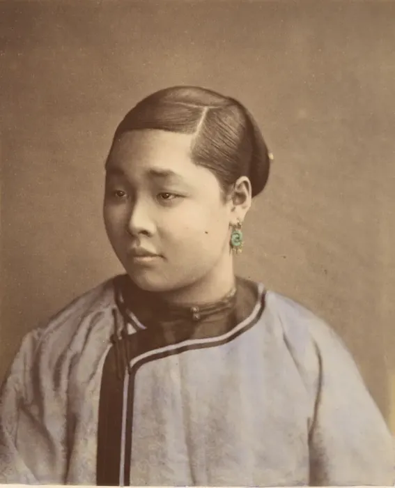 Framed Print : Fille de Shanghai, 1870s. Creator: Baron Raimund von Stillfried Framed Print : Fille de Shanghai, 1870s. Creator: Baron Raimund von Stillfried