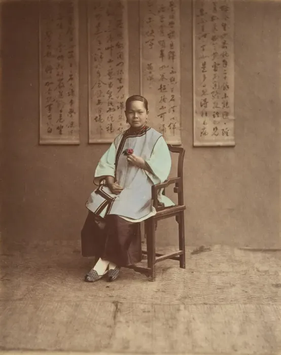 Framed Print : Fille de Shanghai, 1870s. Creator: Baron Raimund von Stillfried Framed Print : Fille de Shanghai, 1870s. Creator: Baron Raimund von Stillfried
