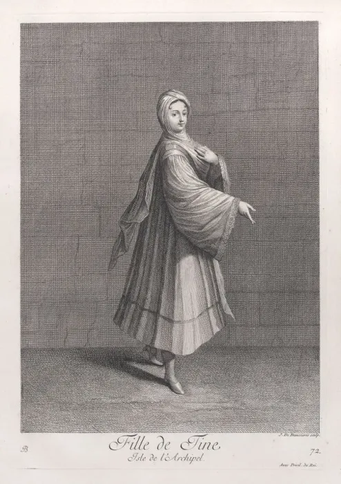 Framed Print : Fille de Tine, Isle de l Archipel, 1714-15. Creator: Unknown Framed Print : Fille de Tine, Isle de l Archipel, 1714-15. Creator: Unknown