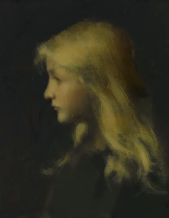 Framed Print : Fillette blonde, between 1900 and 1902. Creator: Jean Jacques Henner Framed Print : Fillette blonde, between 1900 and 1902. Creator: Jean Jacques Henner
