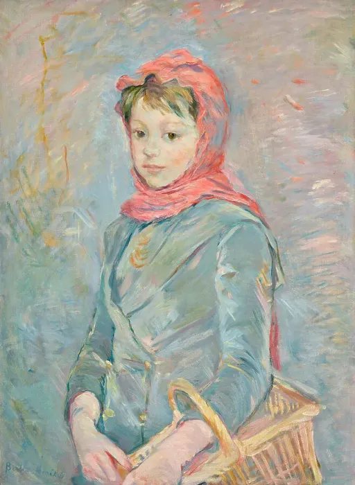 Framed Print : Fillette portant un panier, 1888. Creator: Morisot, Berthe (1841-1895) Framed Print : Fillette portant un panier, 1888. Creator: Morisot, Berthe (1841-1895)