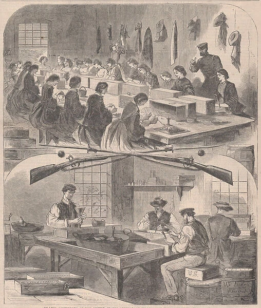 Filling Cartridges at the United States Arsenal, at Watertown, Massachusetts (Har