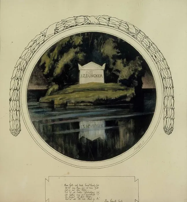 Framed Print : Final vignette of the poem The Fifth Day of July, 1897-1900. Creator: Albert Edelfelt Framed Print : Final vignette of the poem The Fifth Day of July, 1897-1900. Creator: Albert Edelfelt