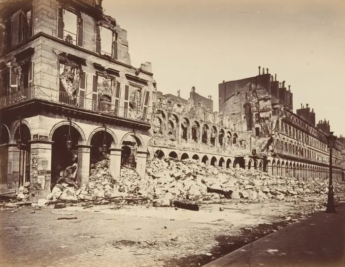 Framed Print : Finance Ministry, Burned. Exterior View, 1871. Creator: Alphonse J. Liebert Framed Print : Finance Ministry, Burned. Exterior View, 1871. Creator: Alphonse J. Liebert