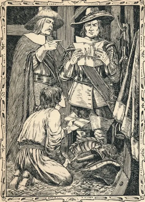 Framed Print : Finding Charles Firsts Correspondence, 1902. Artist: Patten Wilson Framed Print : Finding Charles Firsts Correspondence, 1902. Artist: Patten Wilson